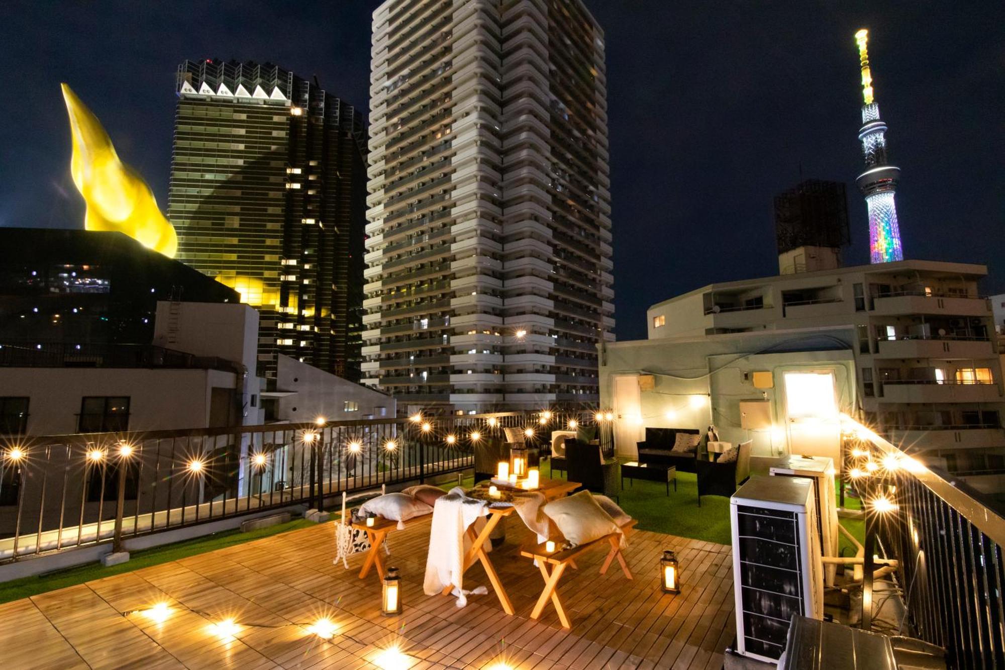 Апартаменты 【5/24New Open】浅草徒歩3分/Max9名/無料駐車場/渋谷直通 Токио Экстерьер фото